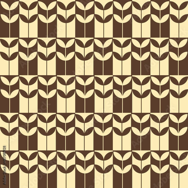 Fototapeta Seamless surface pattern design with herringbone motif. Repeated chevrons wallpaper. Zigzag lines. Jagged triangular waves. Digital paper, textile print, page fill. Vector art
