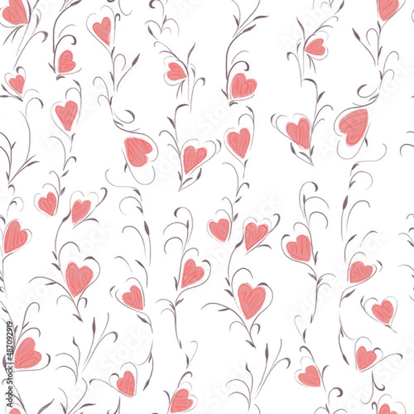 Fototapeta pattern of hearts