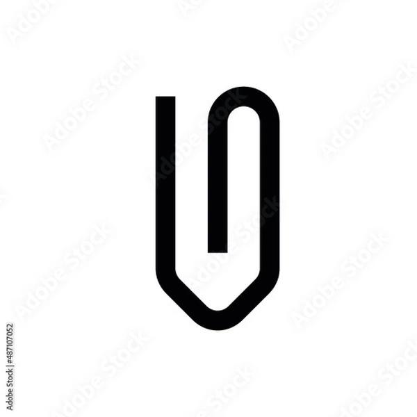 Fototapeta Attach minimalistic vector icon