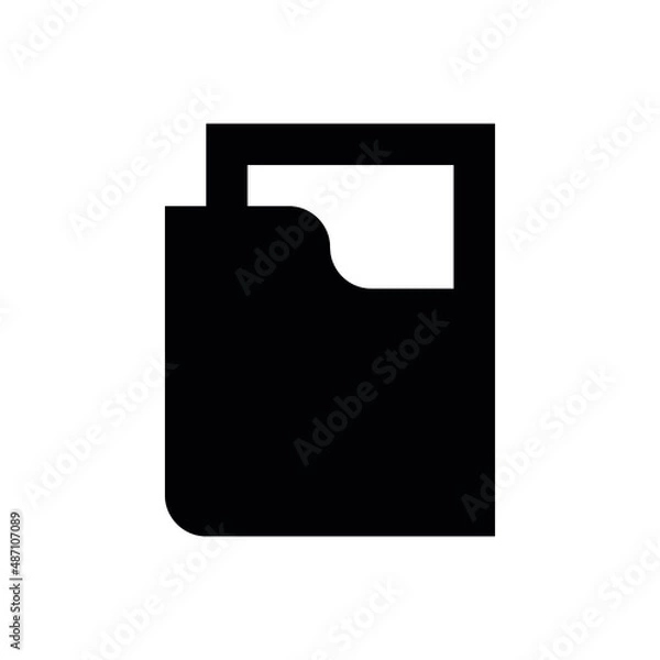 Fototapeta Document minimalistic vector icon. Document in the folder