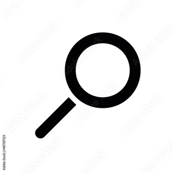 Fototapeta Seacrh minimalistic flat vector icon. Partialy rounded edges