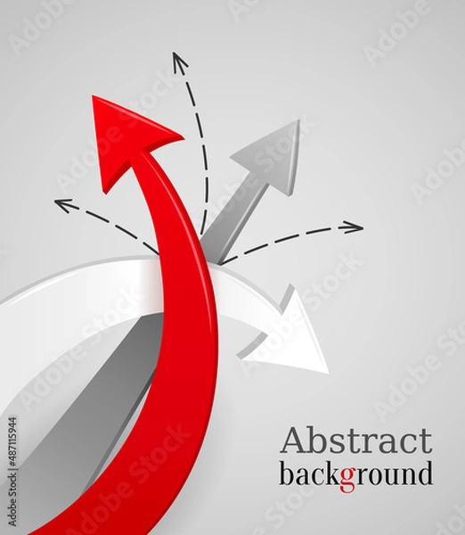 Fototapeta Business background with color arrows.