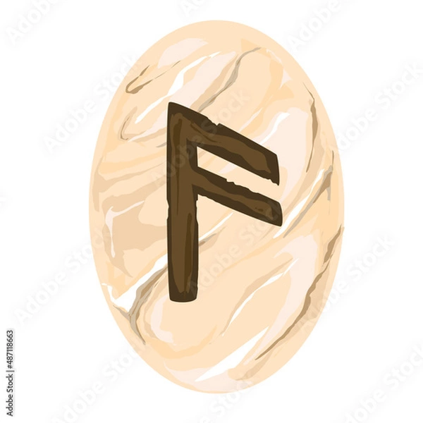 Obraz Ansuz is a Scandinavian rune responsible for communication.