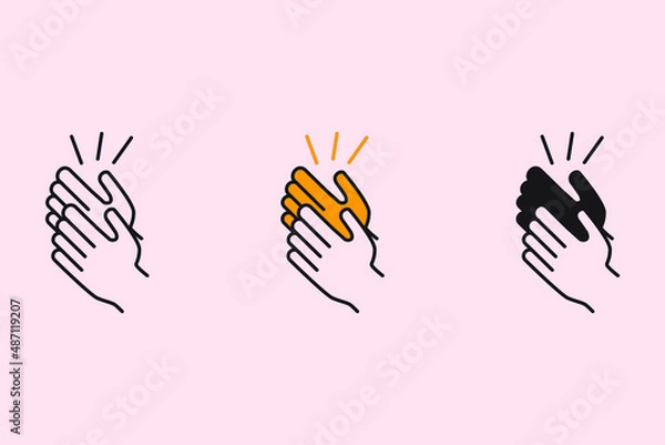 Obraz applause icons  symbol vector elements for infographic web