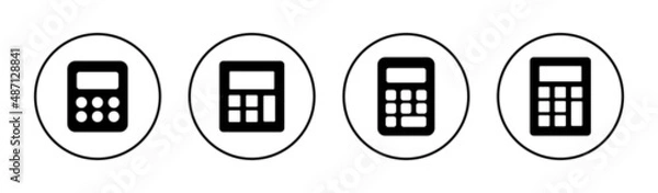 Fototapeta Calculator icons set. Accounting calculator sign and symbol.