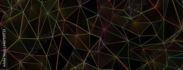 Fototapeta Colorful flowing liquid thermal waves abstract background
