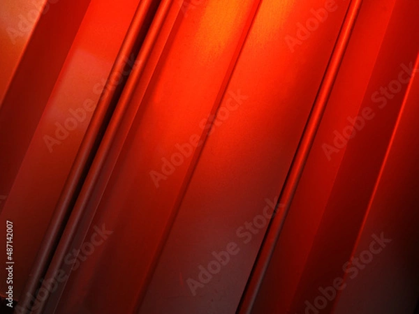 Obraz Abstract lines pattern technology on red gradients  striped background.