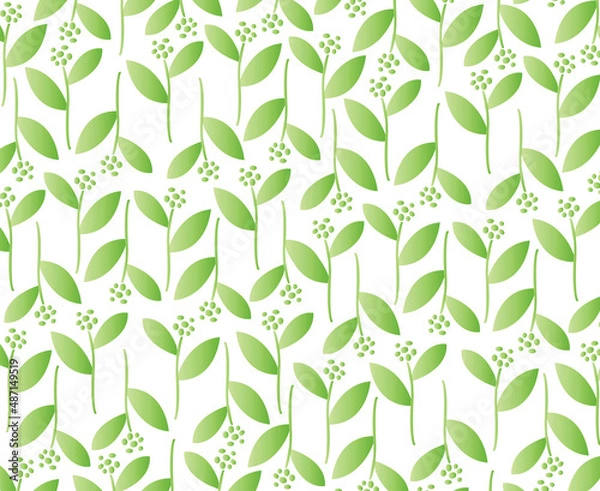 Obraz seamless pattern with green leaves