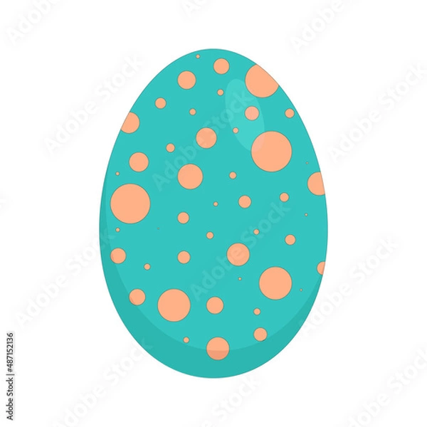 Obraz easter egg turquoise with peas