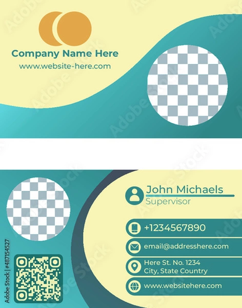Obraz Green Business Card Template