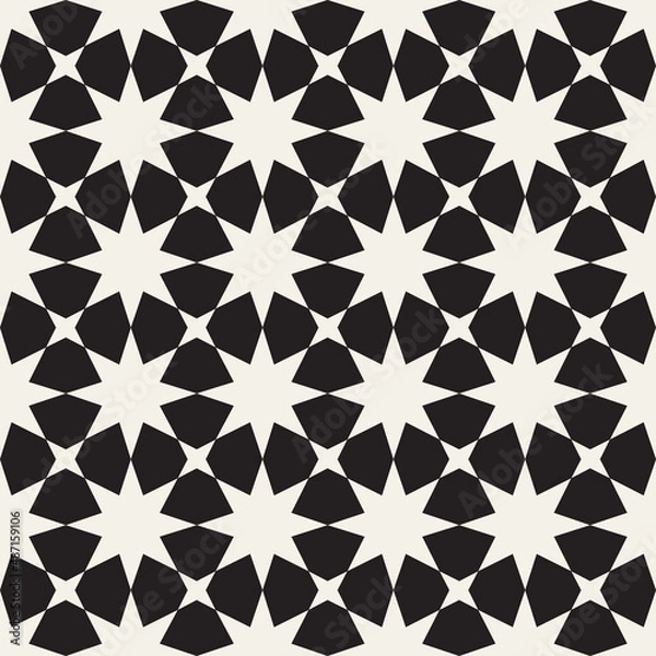 Obraz Vector seamless pattern. Repeating geometric abstract elements. Stylish monochrome background design.