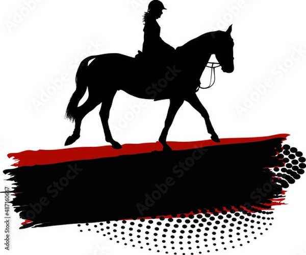 Obraz equestrian sport banner design