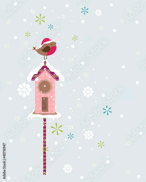 Obraz robin christmas bird