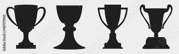 Obraz Trophy cup icon collection vector  