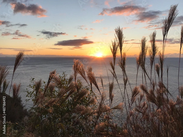 Obraz sunset over the river