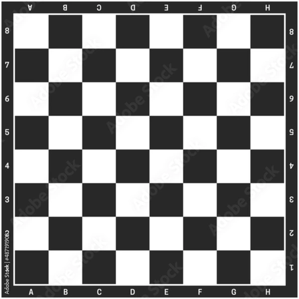 Obraz Chess board. Chess background with black and white squares.