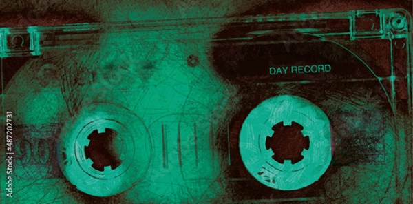 Obraz Musikkassette, Illustration