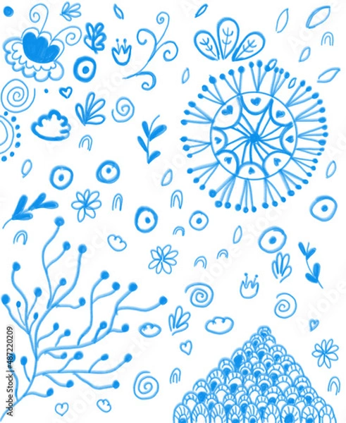 Obraz background with snowflakes