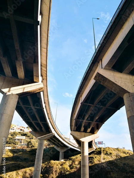 Obraz Two roads over two bridges