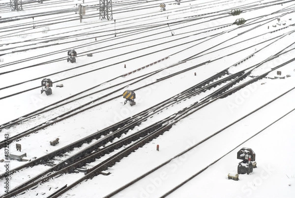 Obraz Train Tracks in the Snow