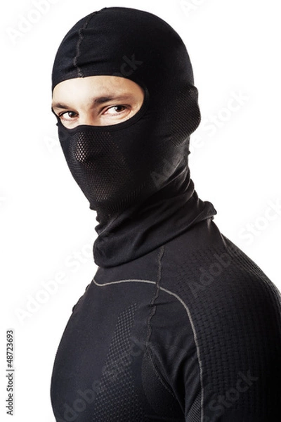 Obraz man in black ski mask