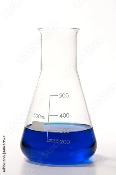 Obraz Conical flask with chemical