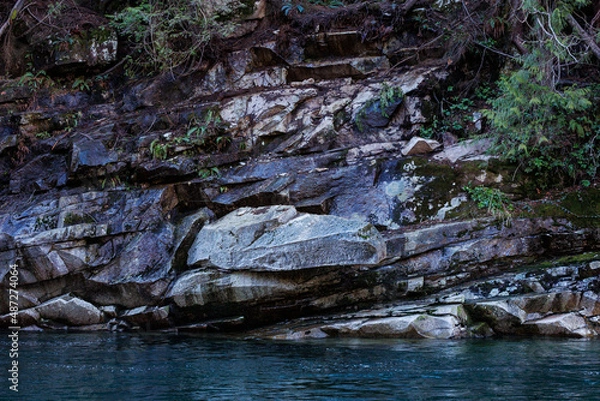 Fototapeta river and rocks