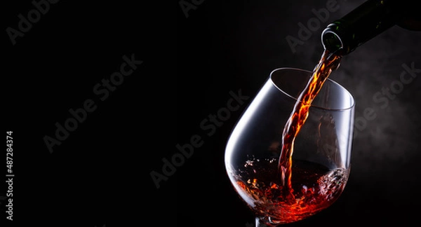 Fototapeta 赤ワインを注ぐ