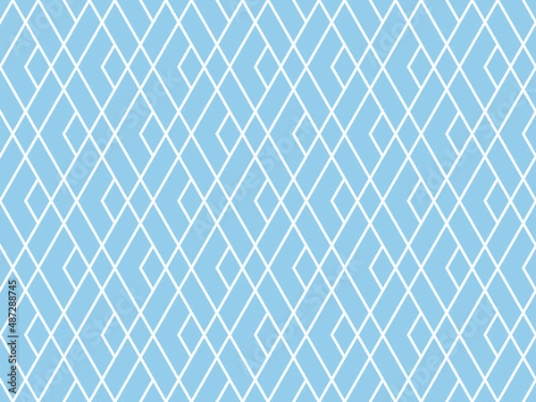 Fototapeta The geometric pattern with lines. Seamless vector background. White and blue texture. Graphic modern pattern. Simple lattice graphic design