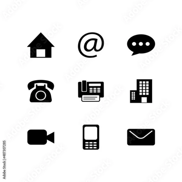 Obraz icons set contact person