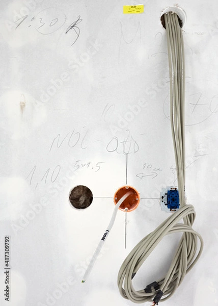 Fototapeta Baustelle, Elektroinstallation