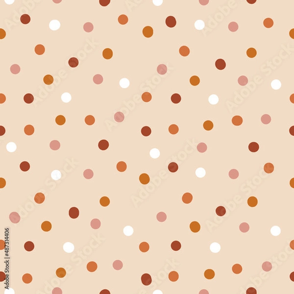 Fototapeta Elegant hand drawn boho doodle print seamless pattern, endless repeat