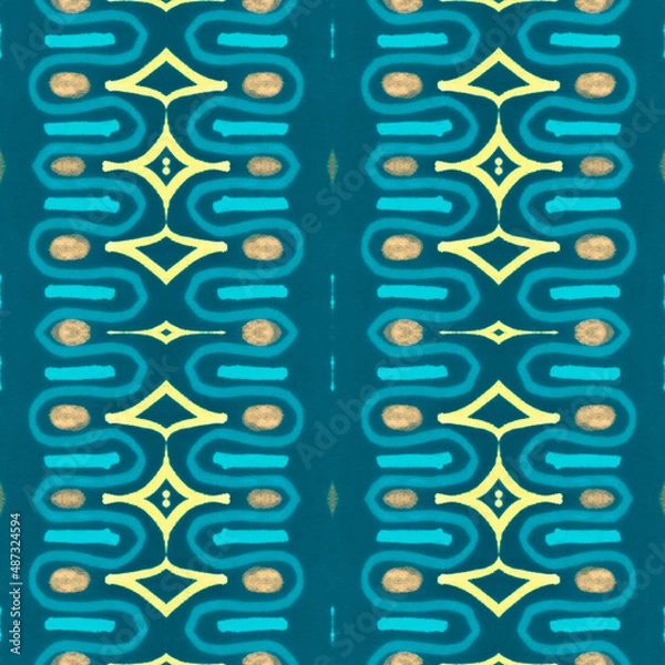 Fototapeta Retro mosaic pattern. Abstract geometric ethnic background.