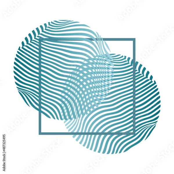 Fototapeta Abstract logo compositions with circles and sqare
