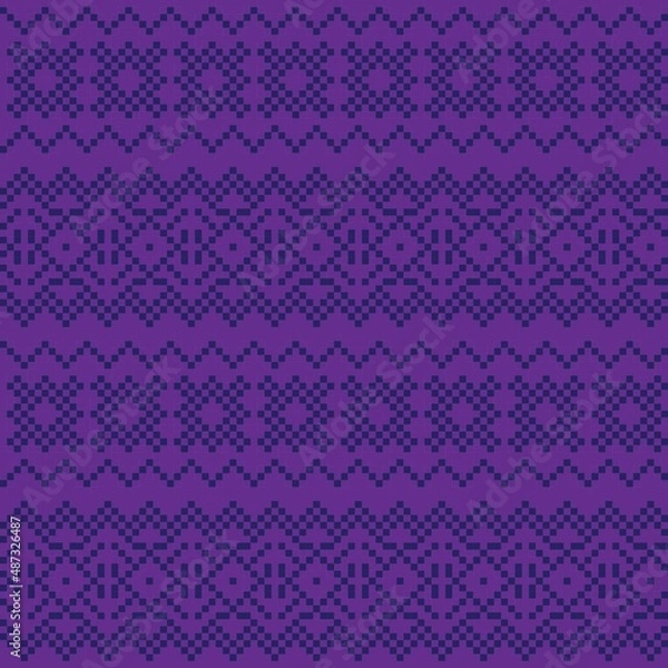 Fototapeta Christmas Fair Isle Seamless Pattern Design