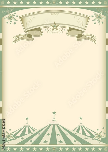 Fototapeta vintage green circus
