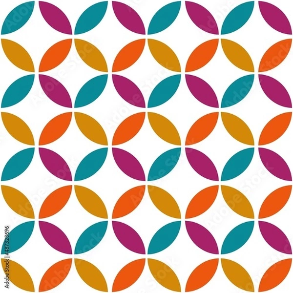 Obraz Colorful seamless pattern inspired by Javanese Batik Kawung