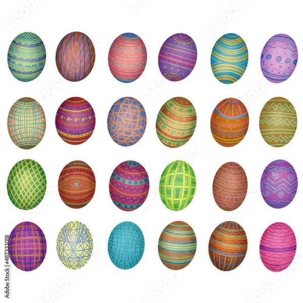 Obraz set of easter eggs