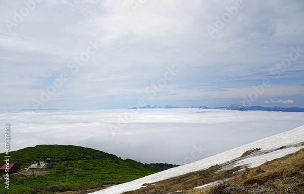 Obraz 雲海の向こうに朝日連峰を望む