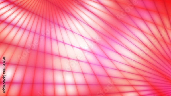Fototapeta Abstract red geometric background with blurred intersecting rays forming a grid. 16:9 Aspect Ratio. Design layout for video backdrop, poster, web, card, booklet or others. Vector illustration.