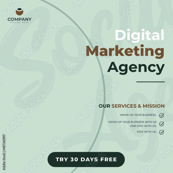 Fototapeta Social Media Banner Template Design