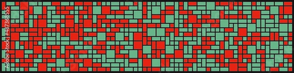 Fototapeta Offset Quads generative art background art illustration
