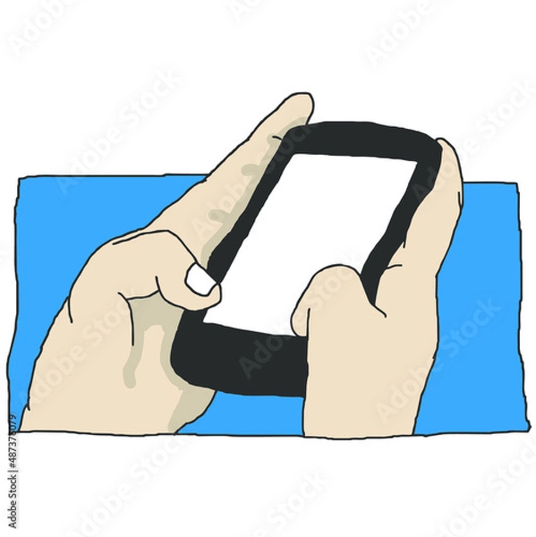 Obraz hand holding a handphone