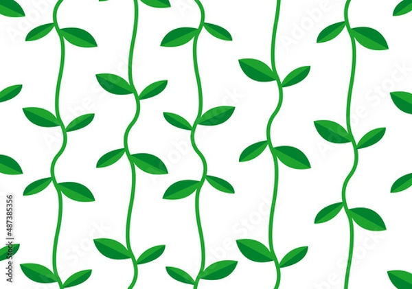 Obraz seamless pattern with green leaves