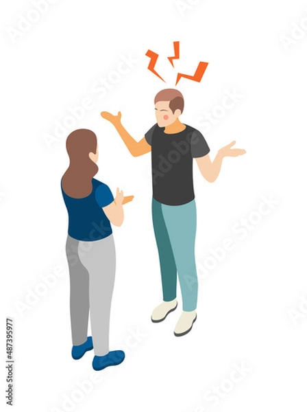 Fototapeta Stress People Conversation Composition