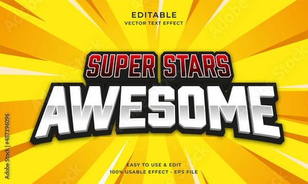 Fototapeta awesome editable text effect template