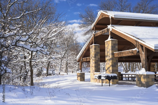 Obraz pavillion in winter