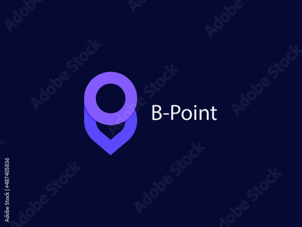 Obraz Letter B + Location Logo