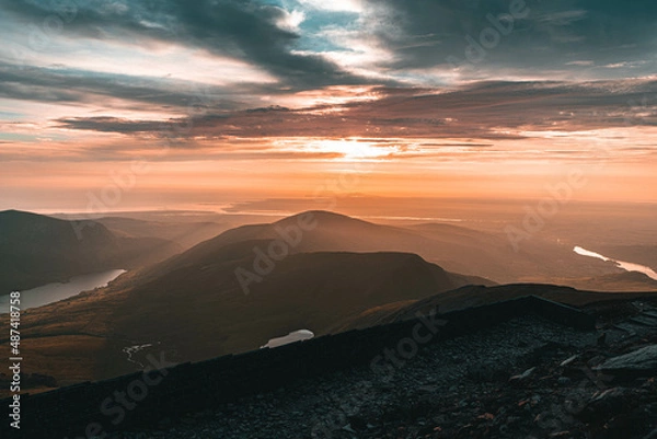 Obraz Snowdon Peak at Sunset