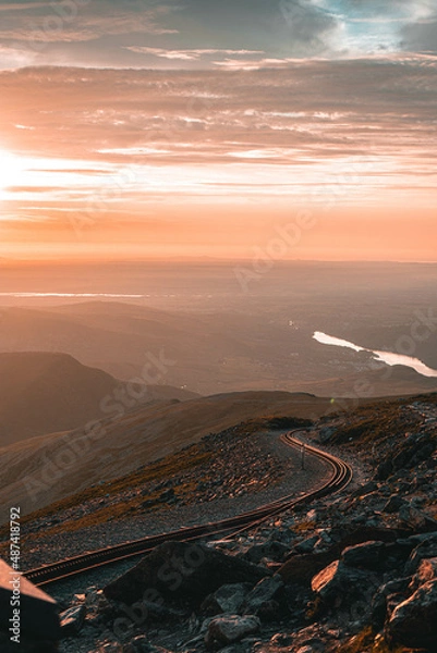 Obraz Snowdon Peak at Sunset